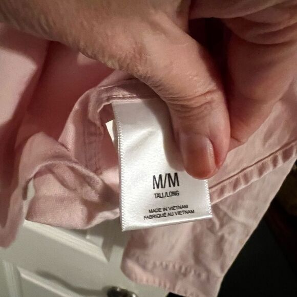 Express men’s button down pink shirt medium tall nwt cotton - Picture 4 of 8